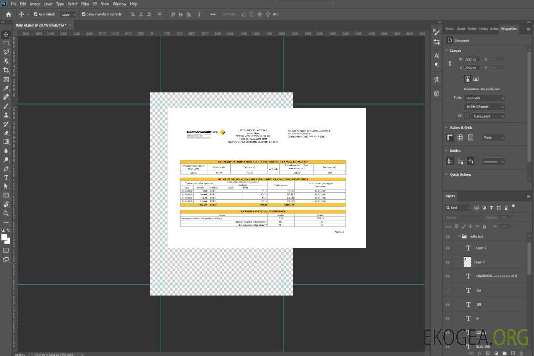 Modèle de relevé bancaire de compte du Commonwealth d'Australie au format Excel et PDF, entièrement modifiable template